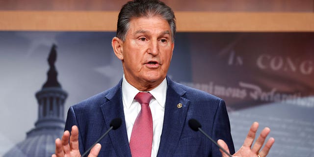 U.S. Senator Joe Manchin (D-WV) delivers remarks to reporters at the U.S. Capitol in Washington, D.C., U.S. November 1, 2021.