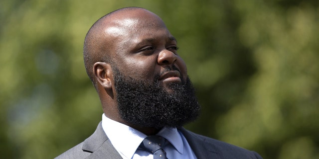 Ja'Ron Smith, White House policy adviser, stands after a television interview in Washington, D.C., U.S., on Tuesday, June 16, 2020. 