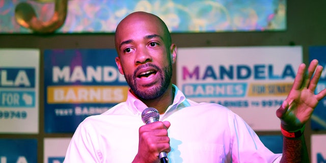 Wisconsin Democrat Mandela Barnes, who is seeking to defeat incumbent Sen. Ron Johnson in November, speaks during a campaign event at The Wicked Hop on August 07, 2022 in Milwaukee, Wisconsin.