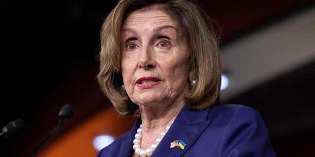 US Speaker of the House Nancy Pelosi, Democrat of California, holds her weekly press conference on Capitol Hill in Washington, DC, July 29, 2022. 