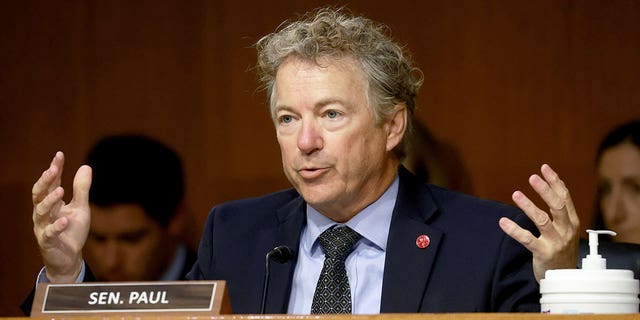 WASHINGTON, DC - JUNE 16: Sen. Rand Paul (R-Ky.) speaks during the COVID Federal Response Hearing on Capitol Hill on June 16, 2022, in Washington, DC.