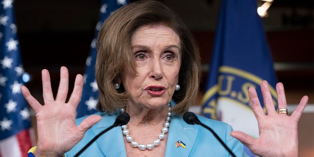 Speaker of the House Nancy Pelosi of Calif., speaks during a news conference, Thursday, May 19, 2022, on Capitol Hill in Washington.