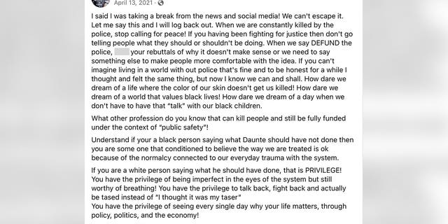 Julie Gunnigle's campaign manager Bruce Franks Jr. called for defunding the police in an April 2021 piece.