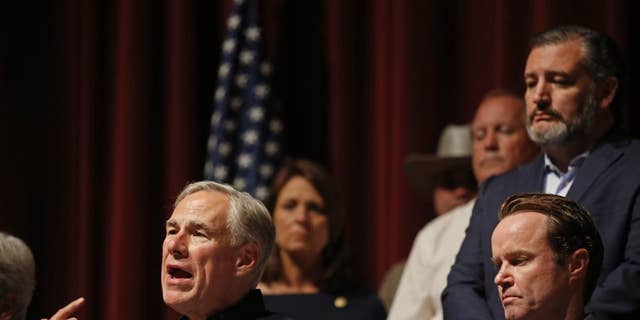 Texas Gov. Greg Abbott speaks during a news conference in Uvalde, Texas Wednesday, May 25, 2022. 