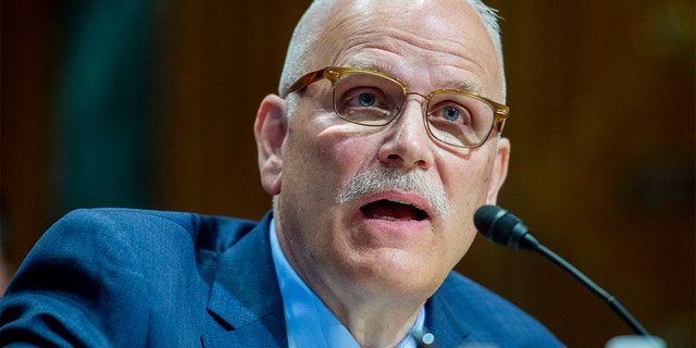 Chris Magnus testifies before the Senate Finance Committee on his nomination to be the next U.S. Customs and Border Protection commissioner, Tuesday, Oct. 19, 2021 on Capitol Hill in Washington. 