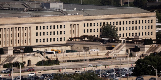 FILE PHOTO: The Pentagon building is seen in Arlington, Virginia, U.S. October 9, 2020. REUTERS/Carlos Barria/File Photo