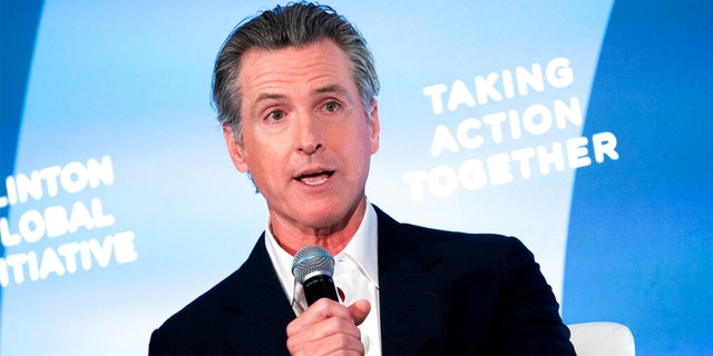 California Gov. Gavin Newsom speaks at the Clinton Global Initiative, Tuesday, Sept. 20, 2022, in New York. 