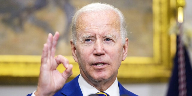 Biden last week announced plans to forgive $10,000 in student debt for borrowers making less than $125,000 annually. (Bonnie Cash/UPI/Bloomberg via Getty Images)