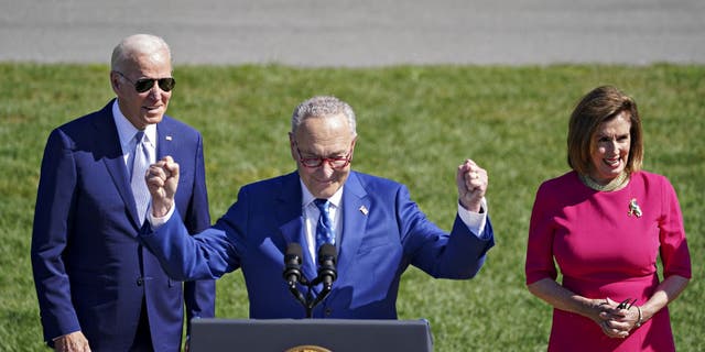 Senate Majority Leader Chuck Schumer said the legislation would give lawmakers more time to draw up a year-long budget deal. 