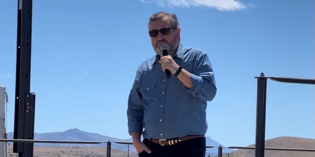 GOP Sen. Ted Cruz of Texas speaks at the annual Basque Fry hosted by former Nevada attorney general Adam Laxalt, who's the 2022 Republican Senate nominee, on August 13, 2022 in Gardnerville, Nevada
