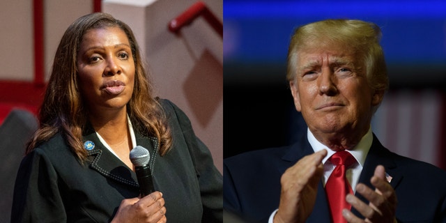 New York Attorney General Letitia James and former President Trump 