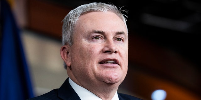 UNITED STATES - JANUARY 19: Rep. James Comer, R-Ky., speaks during a news conference with members of the GOP Doctors Caucus after a meeting of the House Republican Conference in the U.S. Capitol on Wednesday, January 19, 2022. 