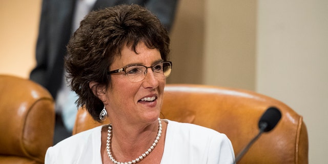 Rep. Jackie Walorski, R-Ind., participates in the House Ways and Means Committee Trade Subcommittee hearing on "The Effects of Tariffs on U.S. Agriculture and Rural Communities" on Wednesday, July 18, 2018. 