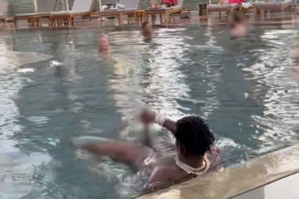 Antonio Brown was caught on video exposing himself in a Dubai hotel pool.