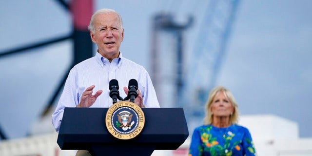 President Joe Biden, with first lady Jill Biden, delivers remarks on Hurricane Fiona in Ponce, Puerto Rico. On Thursday, he announced that he will pardon thousands of those convicted of simple possession of marijuana under federal law.