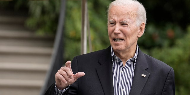 U.S. President Joe Biden on the South Lawn of the White House October 5, 2022 in Washington, DC. 