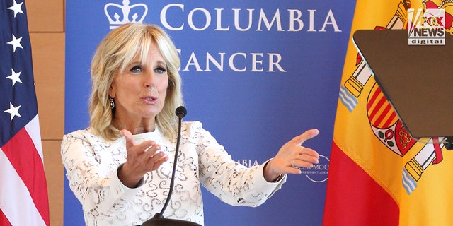 First lady Dr. Jill Biden speaks at Columbia Medical Center School of Nursing on Sept. 21, 2022.