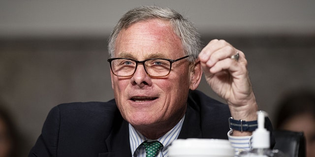 Senator Richard Burr, a Republican from North Carolina and ranking member of the Senate Health, Education, Labor, and Pensions Committee, speaks during a hearing in Washington, D.C., Thursday, Nov. 4, 2021. 