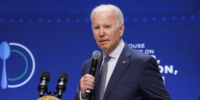 U.S. President Joe Biden speaks at the White House Conference on Hunger, Nutrition, &amp; Health in Washington, D.C., on Wednesday, Sept. 28, 2022.