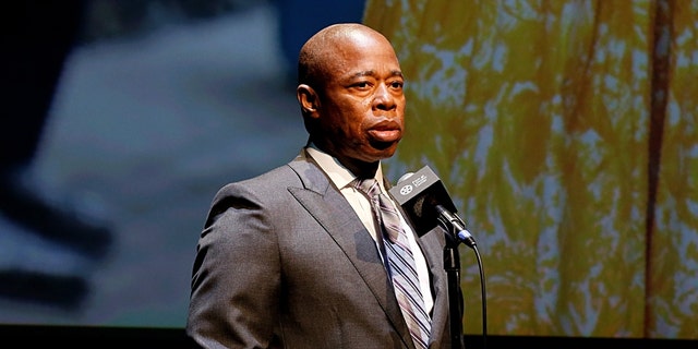 New York City Mayor Eric Adams attends a student screening of "Till" during the 60th New York Film Festival at Alice Tully Hall, Lincoln Center on Oct. 3, 2022 in New York City. 