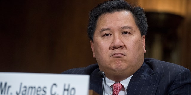 James C. Ho, nominee to be a judge for the 5th U.S. Circuit Court of Appeals, testifies during his Senate Judiciary Committee confirmation hearing in Dirksen Building on November 15, 2017. 