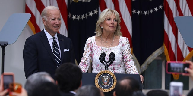 First lady Jill Biden with President Biden