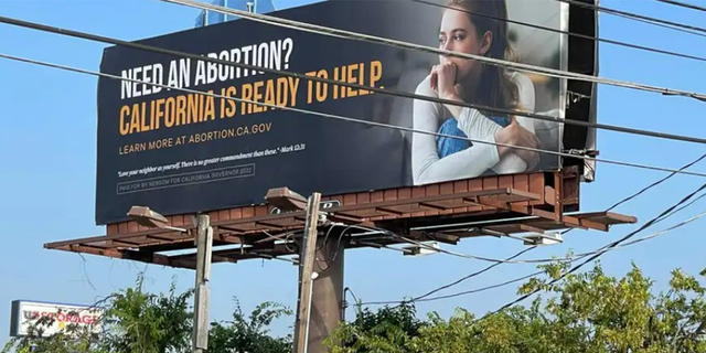 California Democrat Gov. Gavin Newsom's re-election campaign put up a billboard in Austin, Texas, promoting his state's abortion access for women.