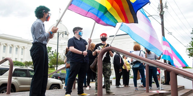 Trans rights groups have protested against southern states like Alabama and Arkansas which have passed legislation restricting gender transition services. 