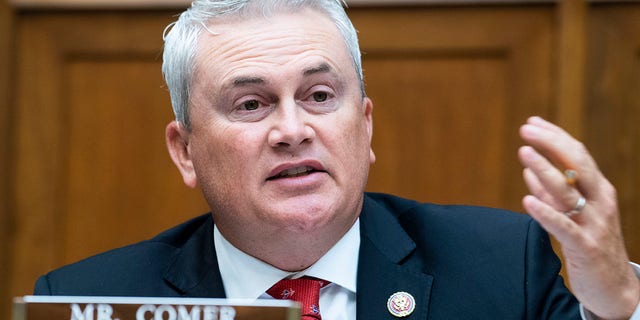 Oversight and Reform Committee ranking member Rep. James Comer, R-Ky., questions Postmaster General Louis DeJoy Aug. 24.