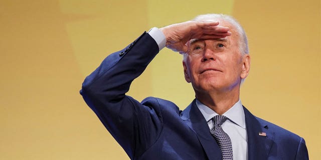 U.S. President Joe Biden looks out at attendees as he speaks at the White House Conference on Hunger, Nutrition and Health in Washington, U.S., September 28, 2022. 