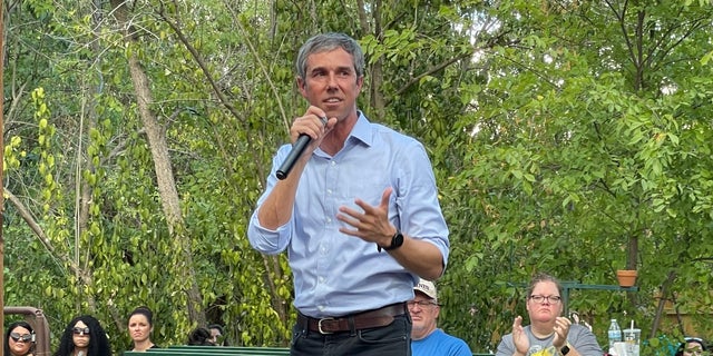Texas Democratic gubernatorial nominee Beto O'Rourke holds a town hall in Waco, Texas on August 6, 2022