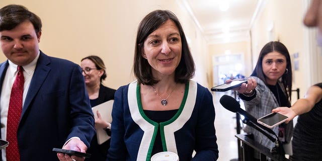 UNITED STATES - JUNE 23: Rep. Elaine Luria, D-Va., arrives for the Select Committee to Investigate the January 6th Attack on the United States Capitol fifth hearing to present previously unseen material and hear witness testimony in Cannon Building, on Thursday, June 23, 2022. (Tom Williams/CQ-Roll Call, Inc via Getty Images)