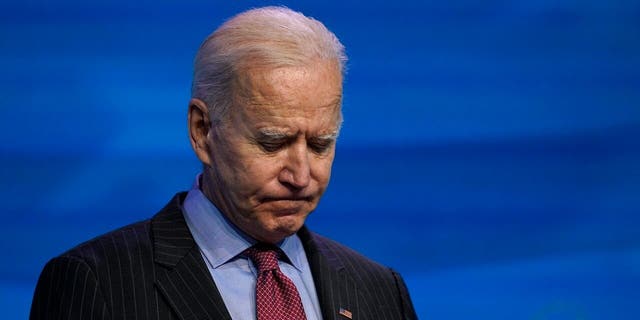 President Joe Biden speaks during an event in Wilmington, Delaware.