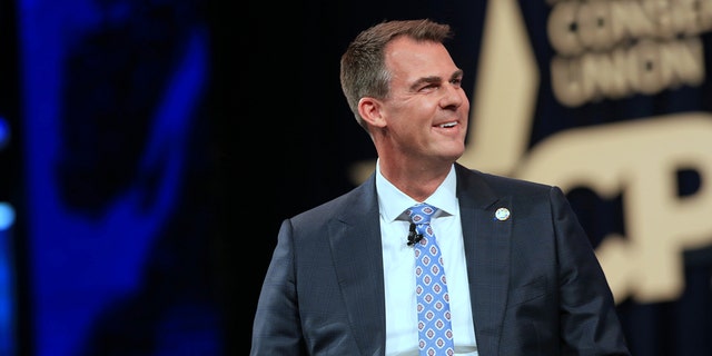 Oklahoma Gov. Kevin Stitt speaks during the Conservative Political Action Conference in Dallas, Texas, on July 10, 2021.