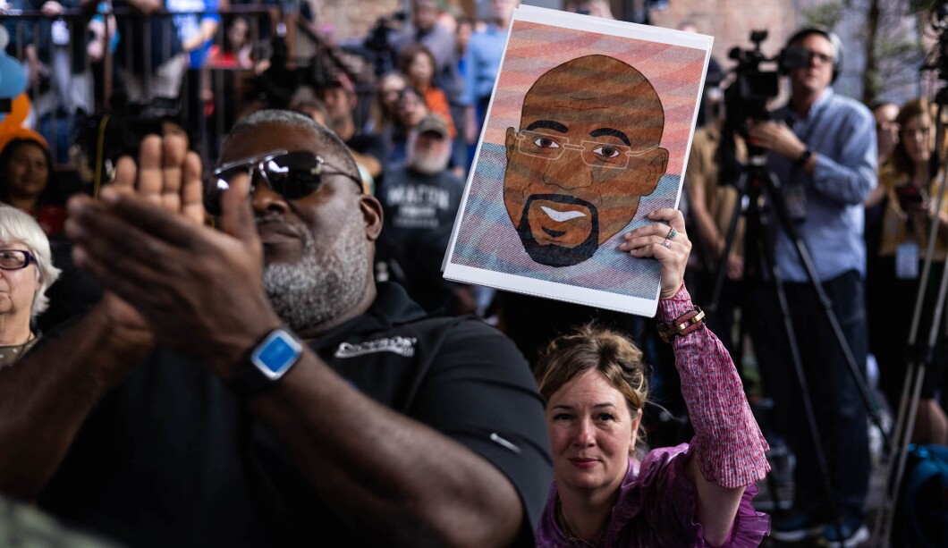 Supporters of Senator Raphael Warnock at a campaign rally in Macon, Georgia, Monday, November, 7, 2022