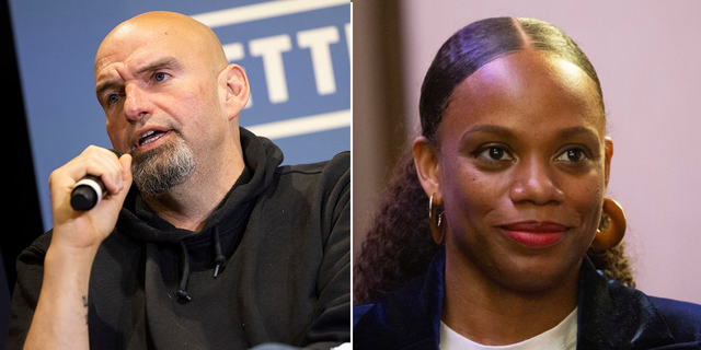 John Fetterman (L) and Summer Lee (R).