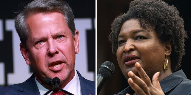 Georgia Republican Gov. Brian Kemp and Democrat challenger Stacey Abrams.