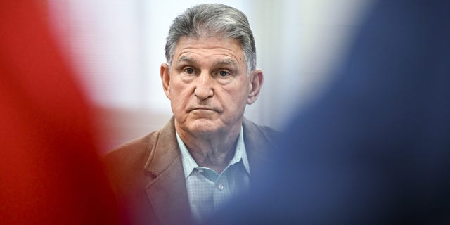 Sen. Joe Manchin during a community listening session at Piketon High School in Piketon, Ohio, Oct. 20, 2022.