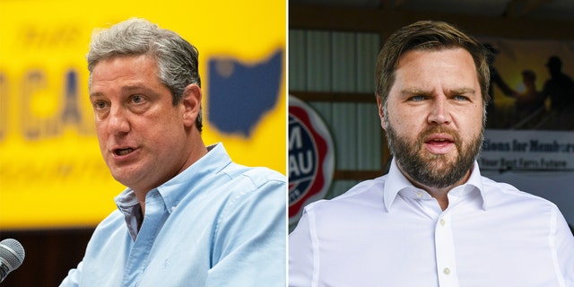 Ohio Democratic Senate candidate Tim Ryan and Ohio GOP Senate candidate JD Vance