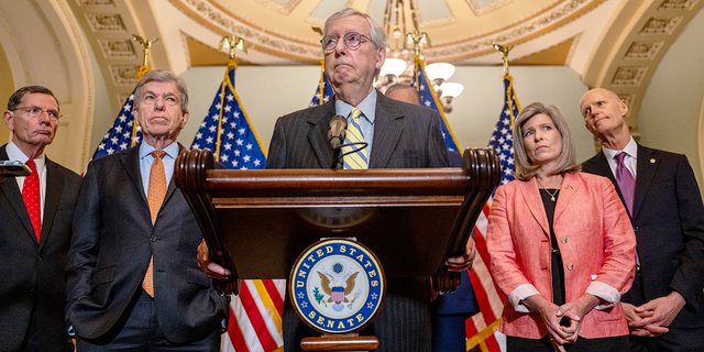 Sen. Minority Leader Mitch McConnell, R-Kentucky, in the U.S. Capitol.