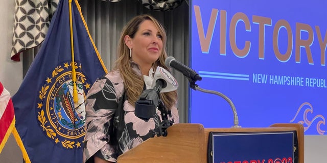 Republican National Committee Chair Ronna McDaniel headlines the New Hampshire GOP's unity breakfast Sept. 15, 2022, in Concord, N.H.