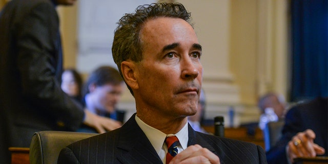 Joseph D. Morrissey prepares for business to begin as lawmakers return to Richmond to kick off the 2015 Virginia General Assembly on Wednesday, Jan. 14, 2015, in Richmond, Virginia.