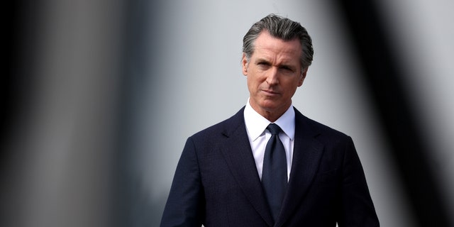 California Gov. Gavin Newsom speaks during a press conference in San Francisco, California. 