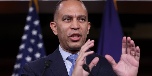 House Minority Leader Rep. Hakeem Jeffries speaks during a press conference at the U.S. Capitol on Jan. 26, 2023.