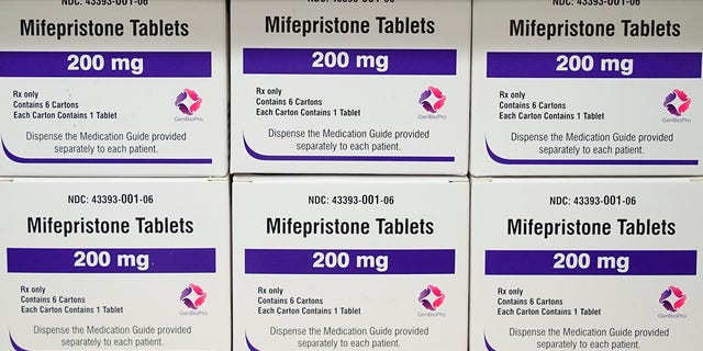 Boxes of the drug mifepriston
