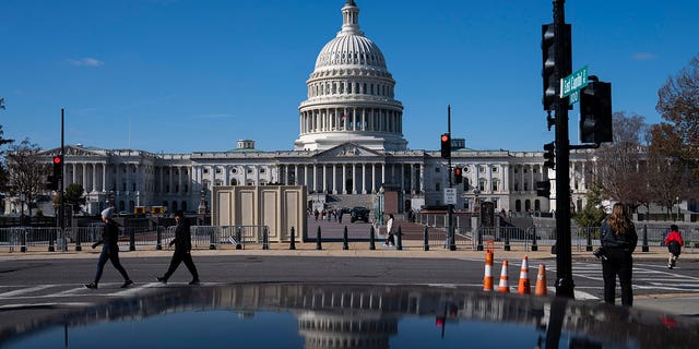 The U.S. Capitol is shown during the second day of orientation for new members of the House of Representatives on Nov. 14, 2022.