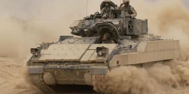 U.S. Army Bradley fighting vehicle.