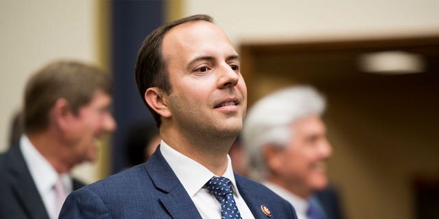 Rep. Lance Gooden, R-Texas, arrives for the House Financial Services hearing on An Examination of Facebook and Its Impact on the Financial Services and Housing Sectors on Wednesday, Oct. 23, 2019.