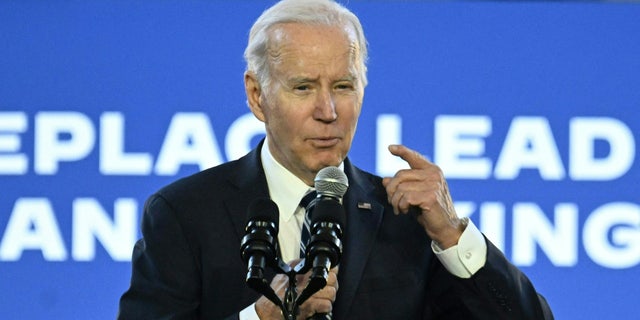 US President Joe Biden speaks about the progress of the administration's economic agenda at Belmont Water Treatment Center in Philadelphia, Pennsylvania, on February 3, 2023. 