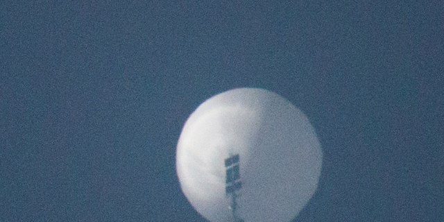 A Chinese surveillance balloon flies in the sky over Billings, Montana, U.S. February 1, 2023 in this picture obtained from social media.